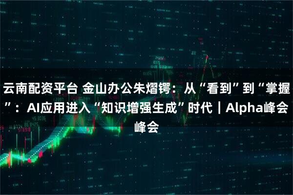 云南配资平台 金山办公朱熠锷：从“看到”到“掌握”：AI应用进入“知识增强生成”时代｜Alpha峰会