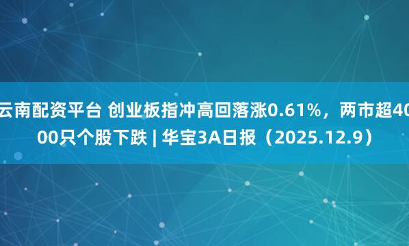云南配资平台 创业板指冲高回落涨0.61%，两市超4000只个股下跌 | 华宝3A日报（2025.12.9）